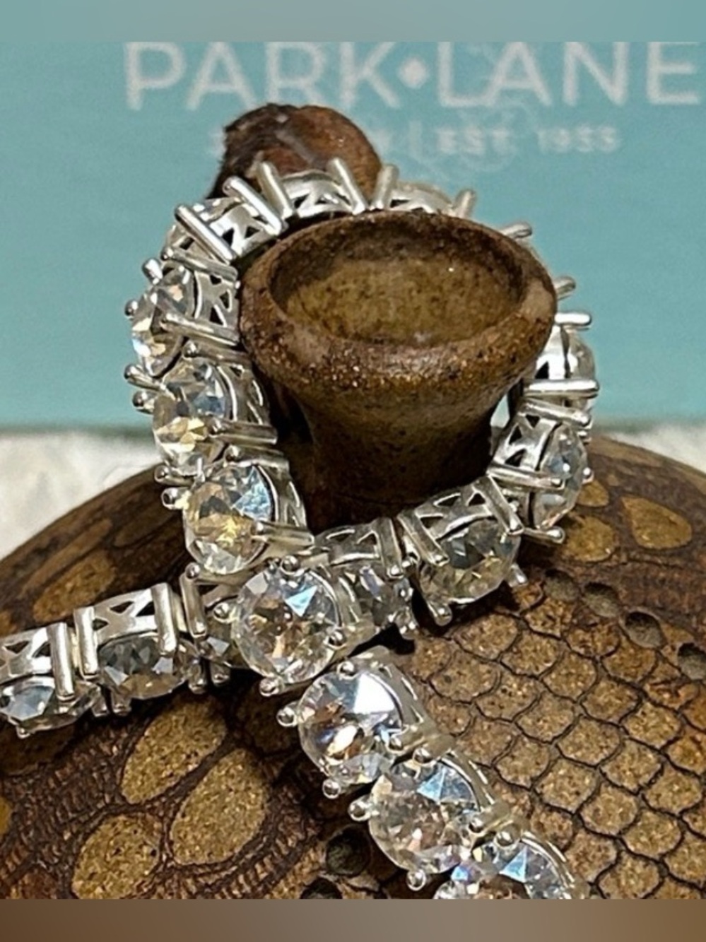 Park Lane  Mega Bling Impression Bracelet - Clear on Silver